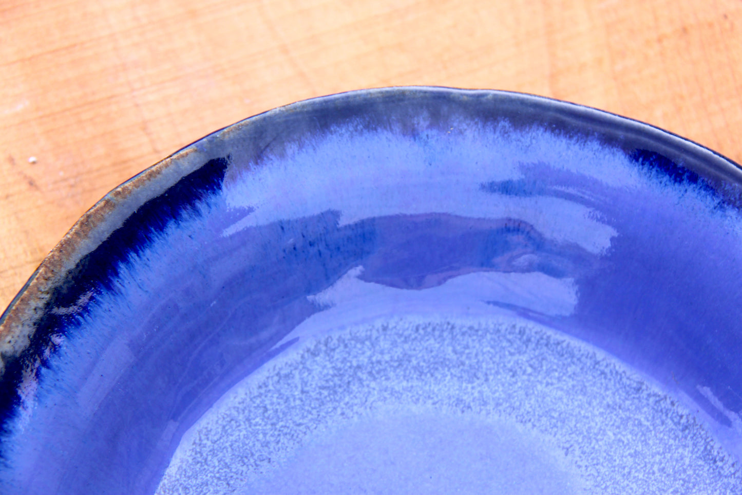 Blue Stoneware Deep Plate