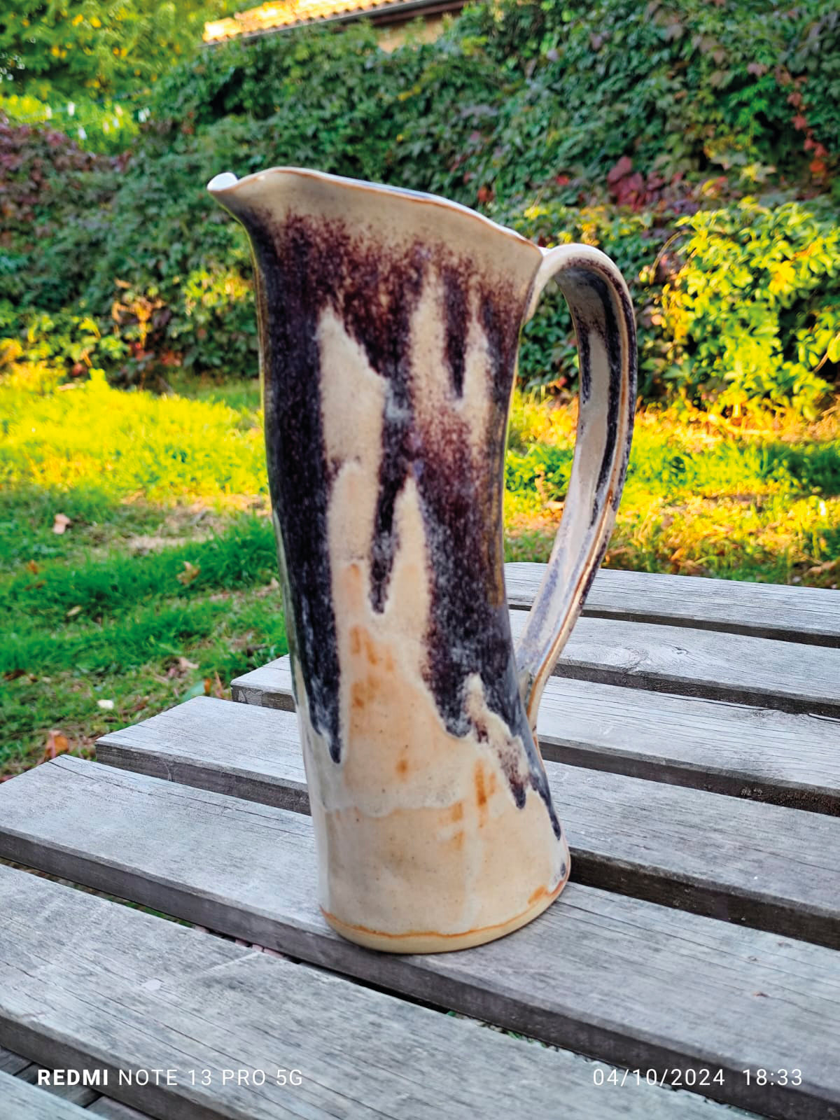 Cream Red Jug
