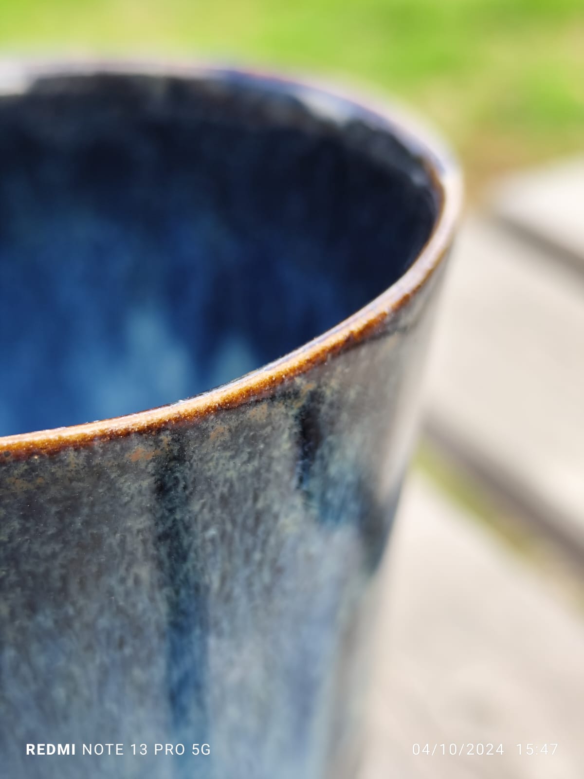 Dark Blue Stoneware Water Cup