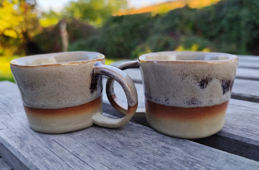 Cream Red Espresso Cup