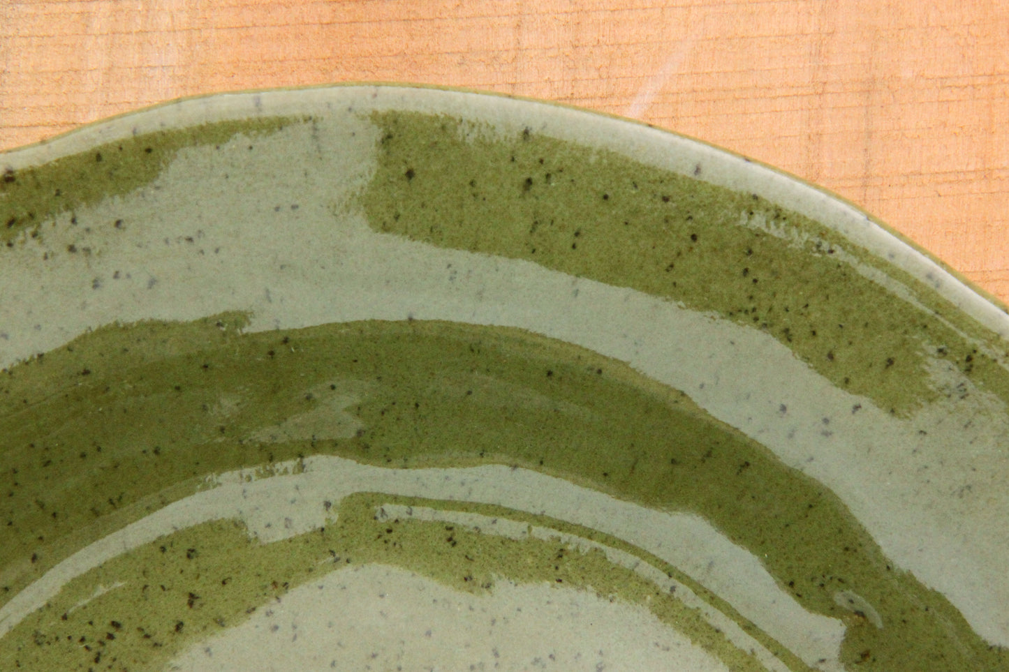 Olive Green Stoneware Deep Plate
