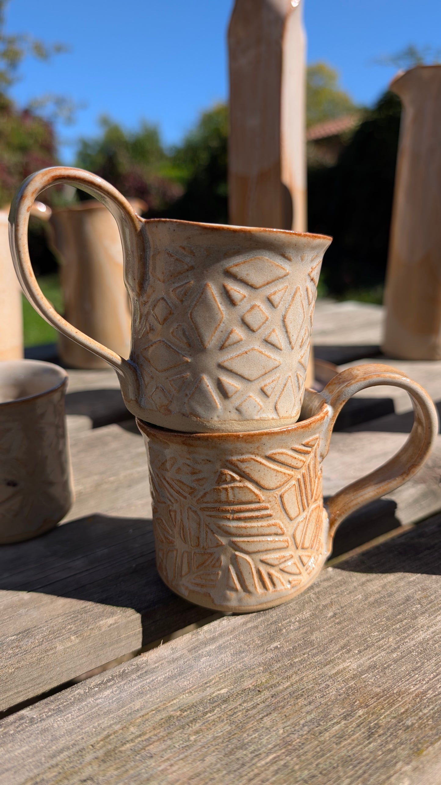 Cream Red Coffee Cup