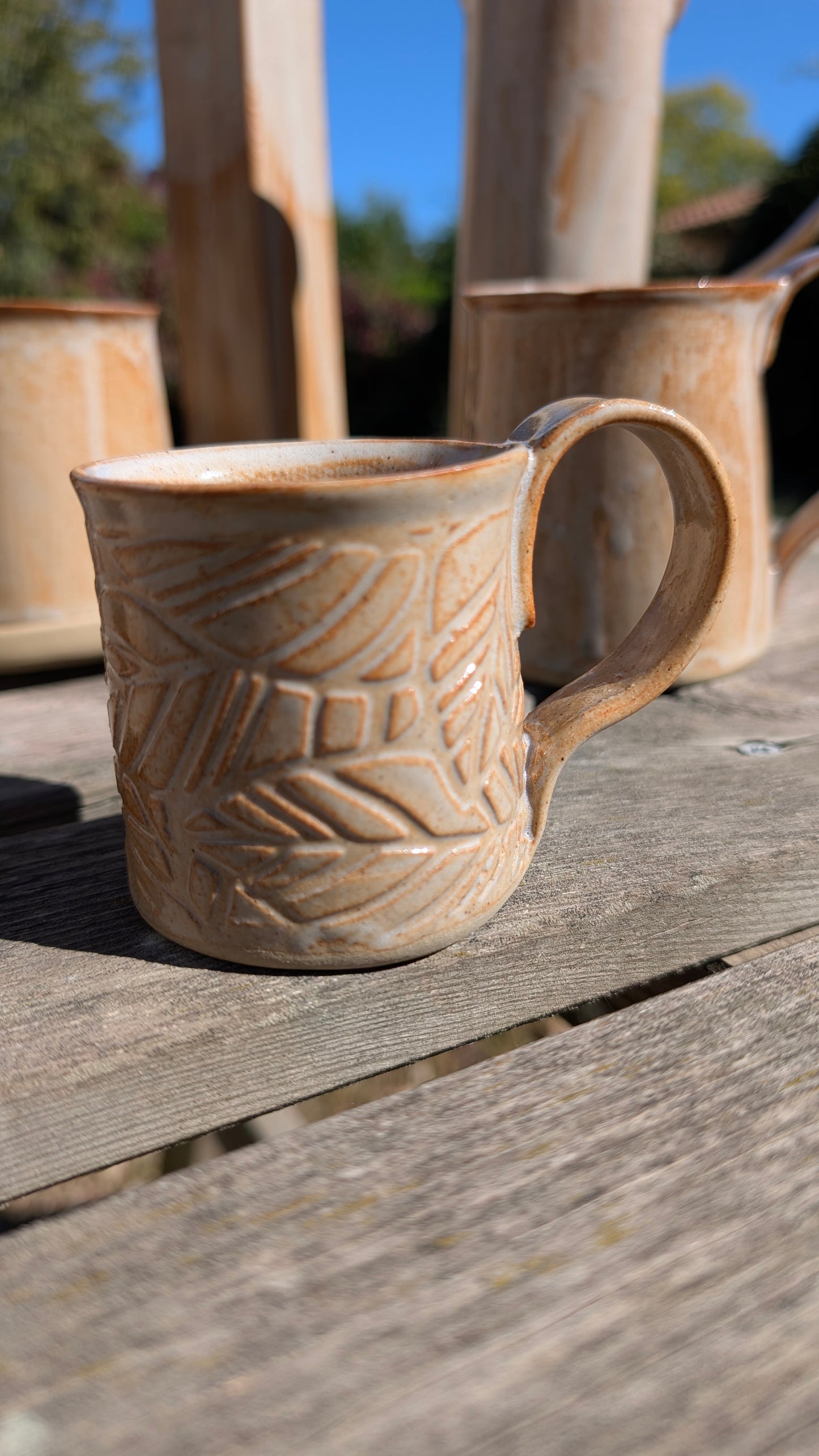 Cream Red Coffee Cup