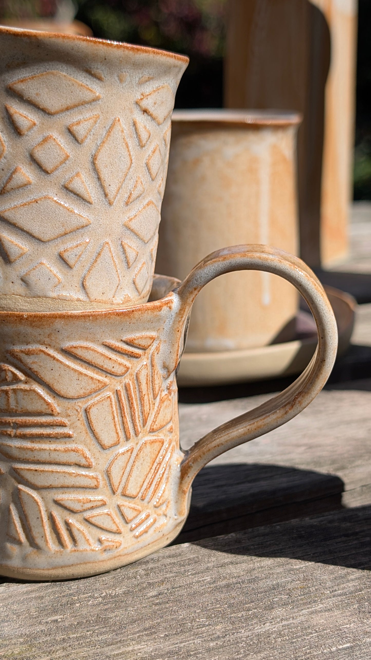 Cream Red Coffee Cup