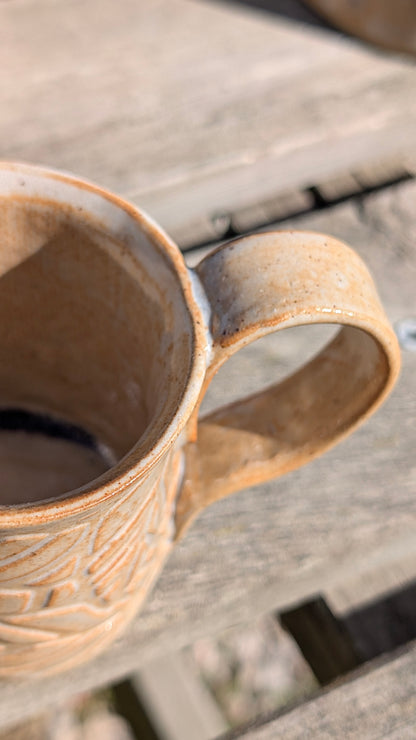 Cream Red Coffee Cup