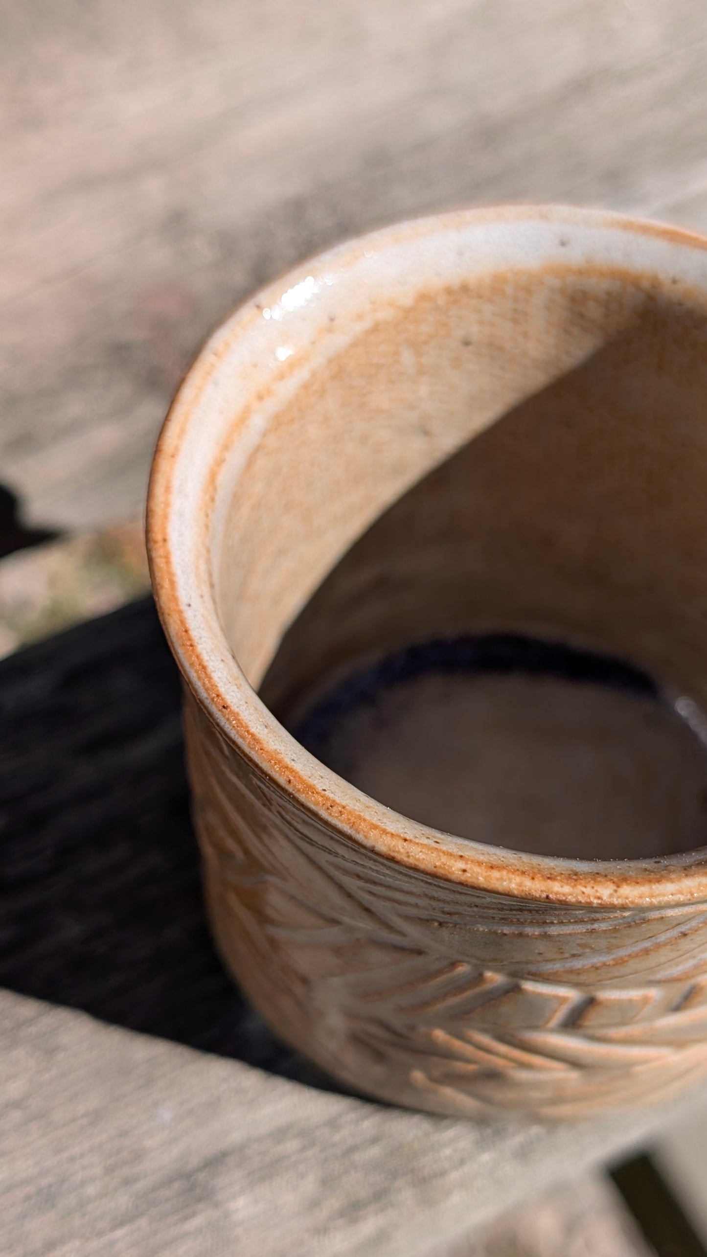 Cream Red Coffee Cup