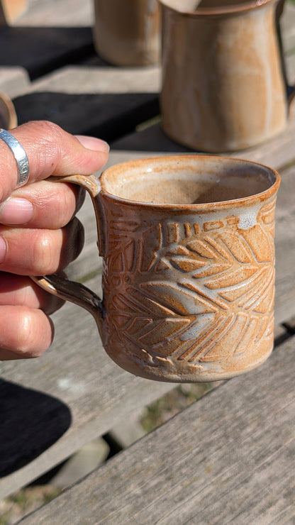 Cream Red Coffee Cup