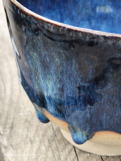 Deep Blue Stoneware Bowls