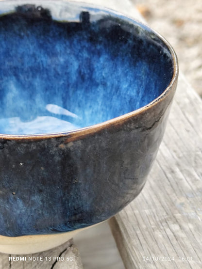 Deep Blue Stoneware Bowls