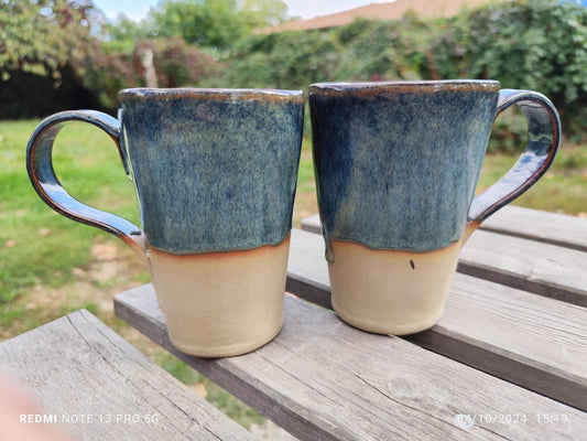 Blue Brown Tea Coffee Mug